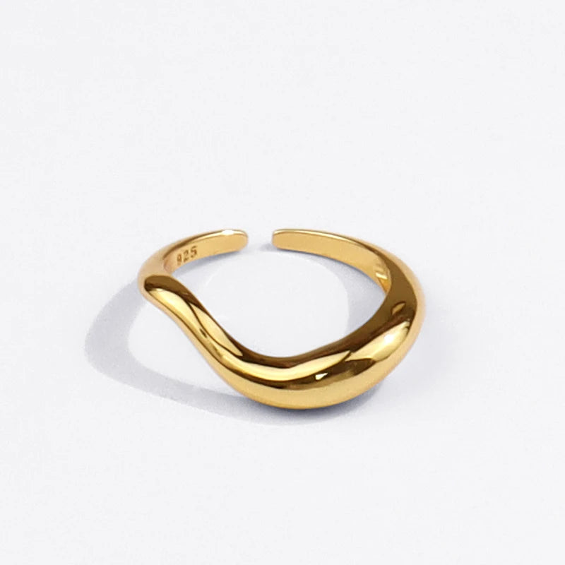 Golden Irregular Dome Ring